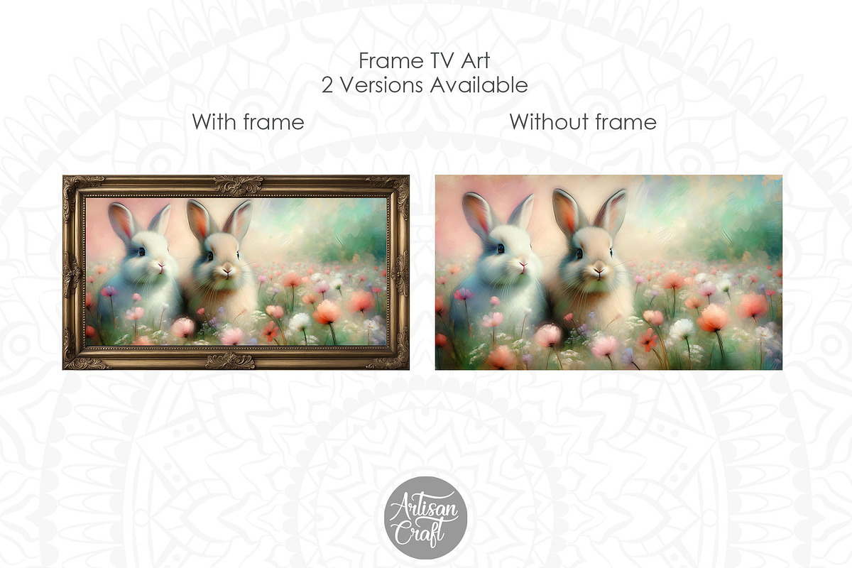 Easter bunny vintage Frame TV art, a Background Graphic by Artisan Craft (Photo 3 of 4)