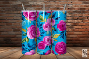 Fuchsia Pink Watercolor Rose Pattern, a Pattern Graphic by Creative Store (Thumbnail 4 of 5)