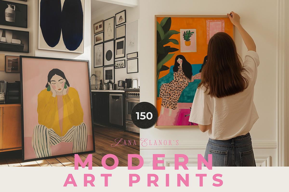 MODERN ART PRINTS GALLERY, a Background Graphic by Lana Elanor (Photo 1 of 12)