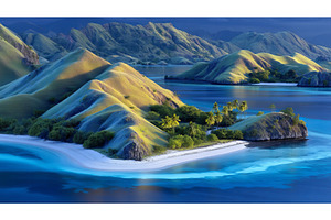 A picturesque green hill is situated, a Nature Photo by ZinetroN