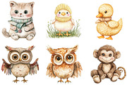 Vintage Knitted Plush Baby Animals, a Seasonal Illustration by DreamArtGraphic (Thumbnail 3 of 4)