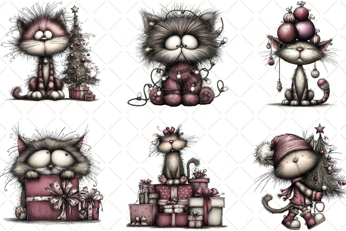 Quirky Christmas Cat, an Illustration by Black Bird Studio (Photo 2 of 6)