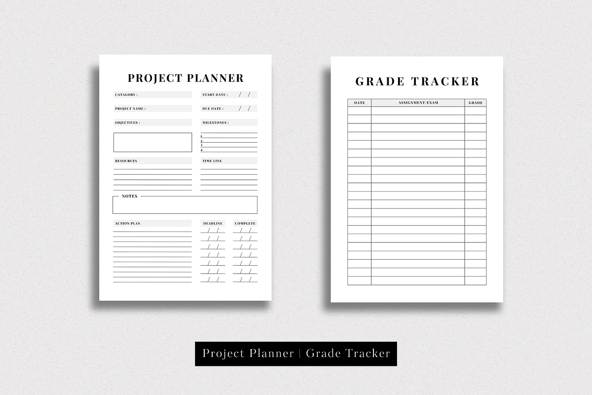 Printable Student Planner Pack Canva, a Stationery Template by The Chaos Project (Photo 6 of 9)