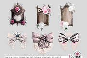 Victorian Gothic Wedding #2 Cliparts, a Seasonal Illustration by EdeniaArtStudio (Thumbnail 3 of 9)