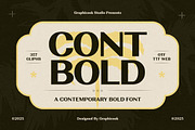 Contbold, a Sans Serif Font by graphicook (Thumbnail 1 of 10)