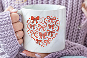 Coquette Valentines Heart PNG, an Illustration by CraftArtStudio (Thumbnail 3 of 4)