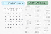 Planner stamps, calendar 2024 stamps, a Brush Add-On by Let's Art (Thumbnail 2 of 3)