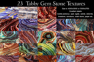 23 Tabby Onyx Gem Stone Textures, a Texture Graphic by Kseniya-Omega