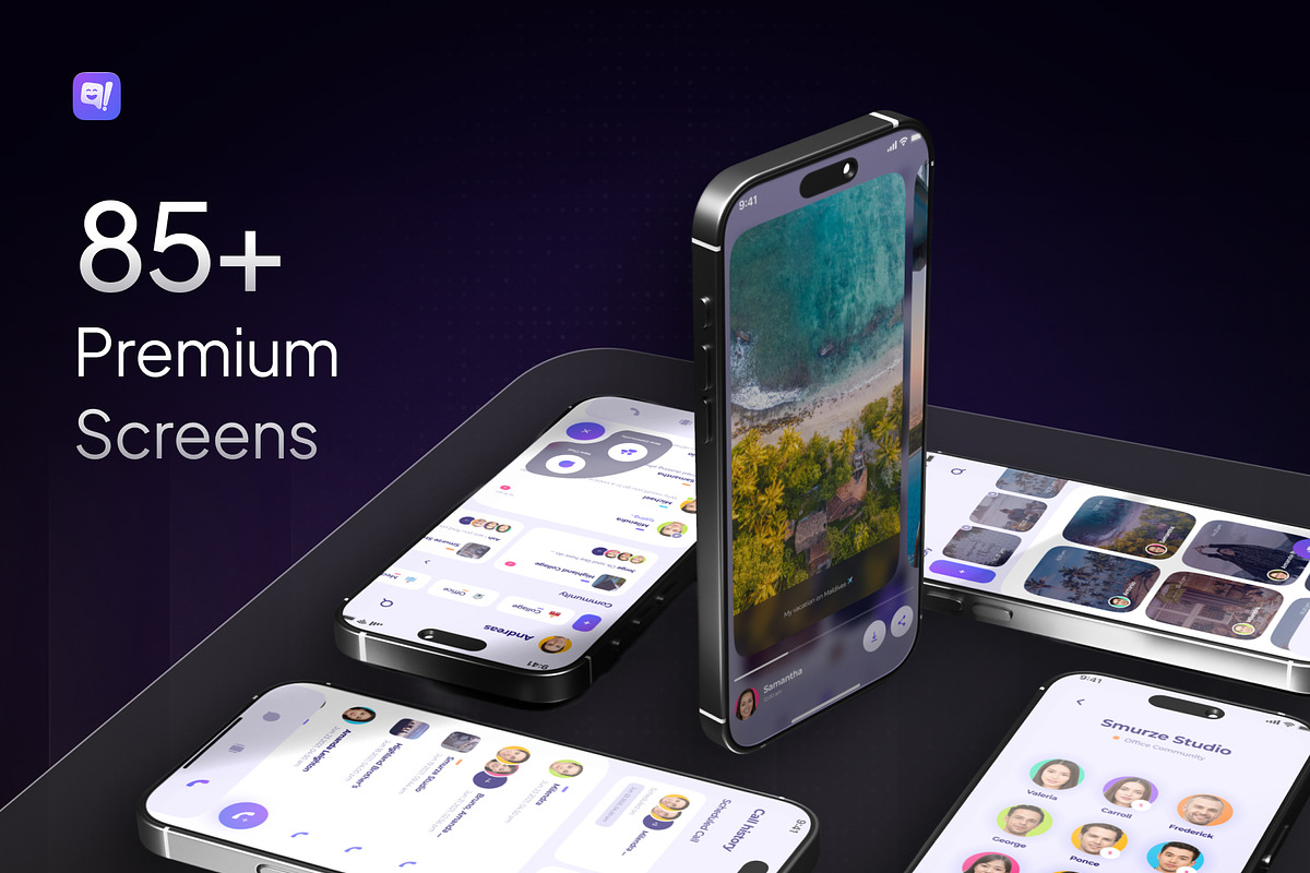 Horaz - Fun Modern Messenger UI Kit, an UI Kit Template by Rafiq | YDN (Photo 2 of 6)