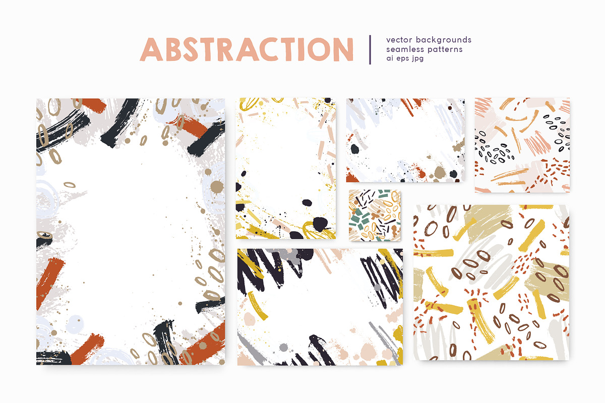 Abstract cards, seamless patterns, a Decorative Illustration by Good Studio (Photo 1 of 30)