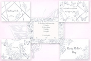 Card templates, floral illustrations, a Card Template by AnastasiyaOleynik (Thumbnail 3 of 10)
