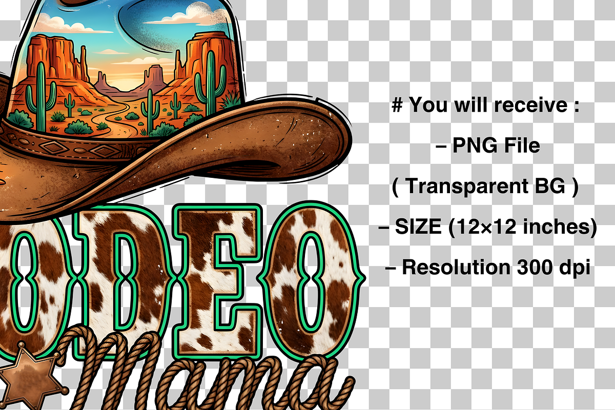 Rodeo Mom Png, Western Rodeo Png, a Graphic by Clipart Bloom (Photo 2 of 3)