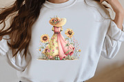 Whimsical sunflower garden girl, an Illustration by Designworld (Thumbnail 6 of 9)