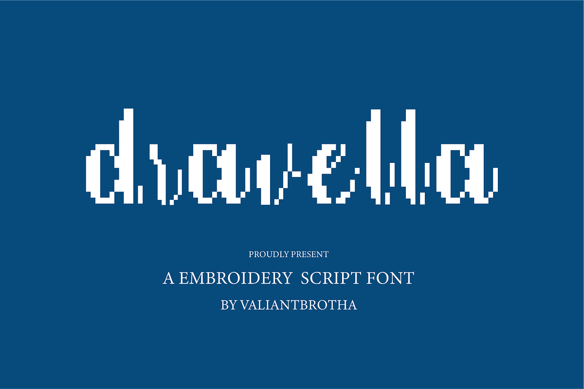 Dravella | A Embroidery Script Font, a Handwritten Font by Berdansabersama (Photo 1 of 8)