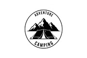 Tent and Mountain Emblem Bundle, an Object Illustration by Gfx_Store (Thumbnail 6 of 12)