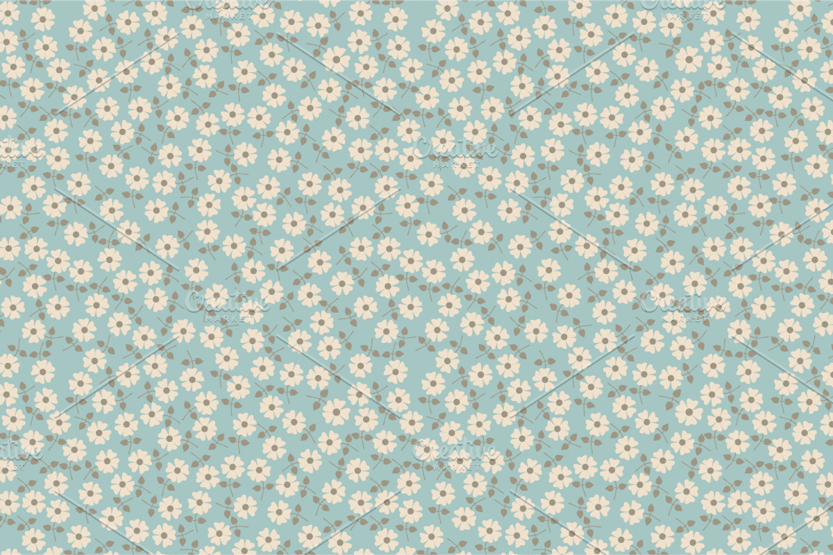 Daisy and stripes pattern preview 2