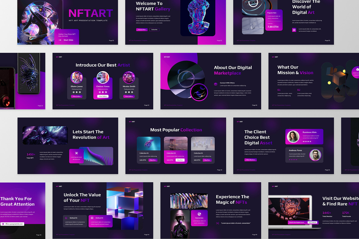 NFTART - NFT Art Keynote Template, a Presentation Template by MtvtdArt (Photo 5 of 6)