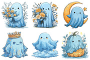 Iridescent Ghost Halloween Clipart, a Seasonal Illustration by DreamArtGraphic (Thumbnail 2 of 5)