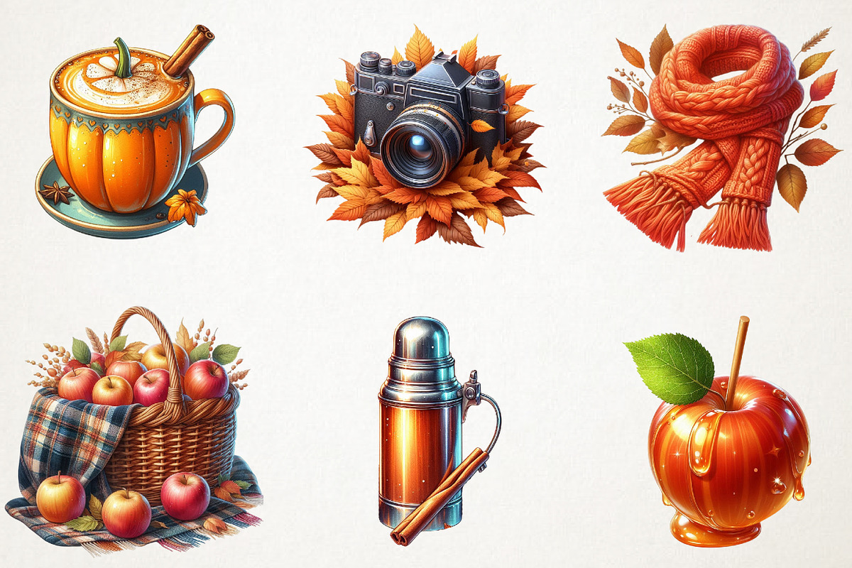 Autumn Aesthetic Elements Clipart, an Illustration by RobertsArt (Photo 6 of 7)
