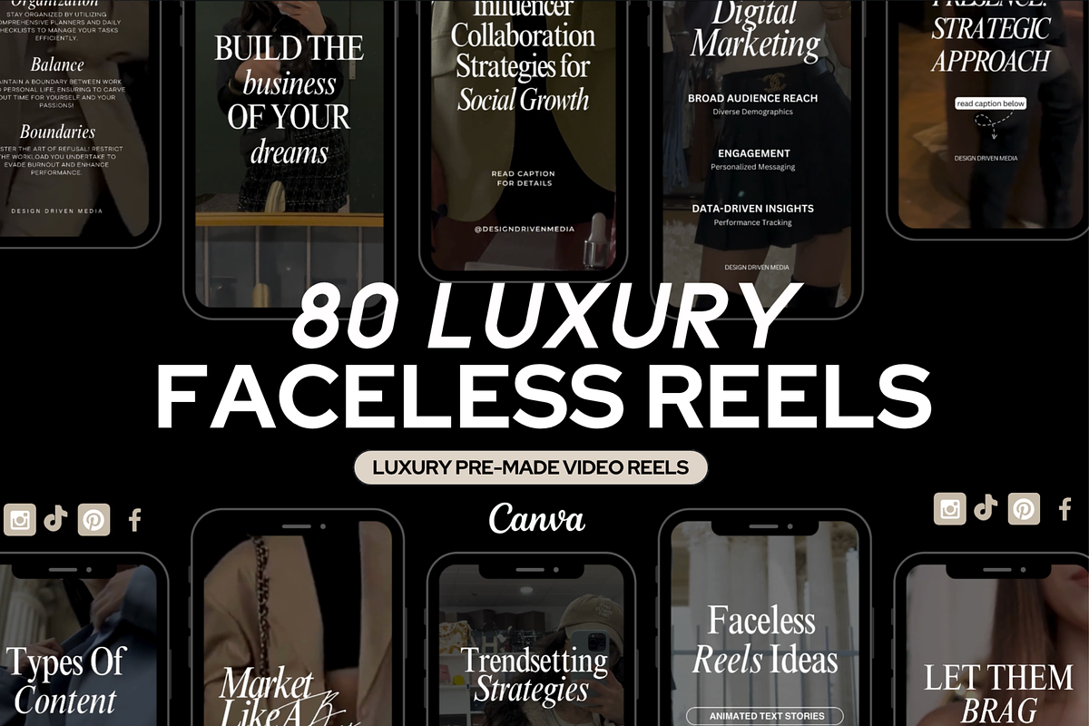 Faceless Reels Digital Marketing, a Social Media Template by Design Driven Media (Photo 1 of 6)
