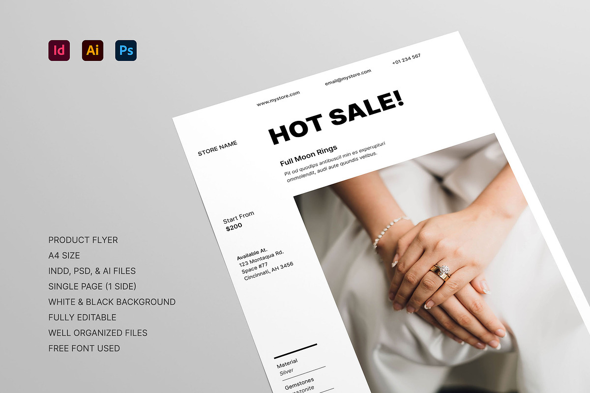 Jewelry Flyer Template, a Flyer Template by Meenom Templates (Photo 1 of 6)