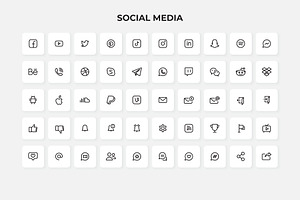 1000 Outline Icons Canva Bundle