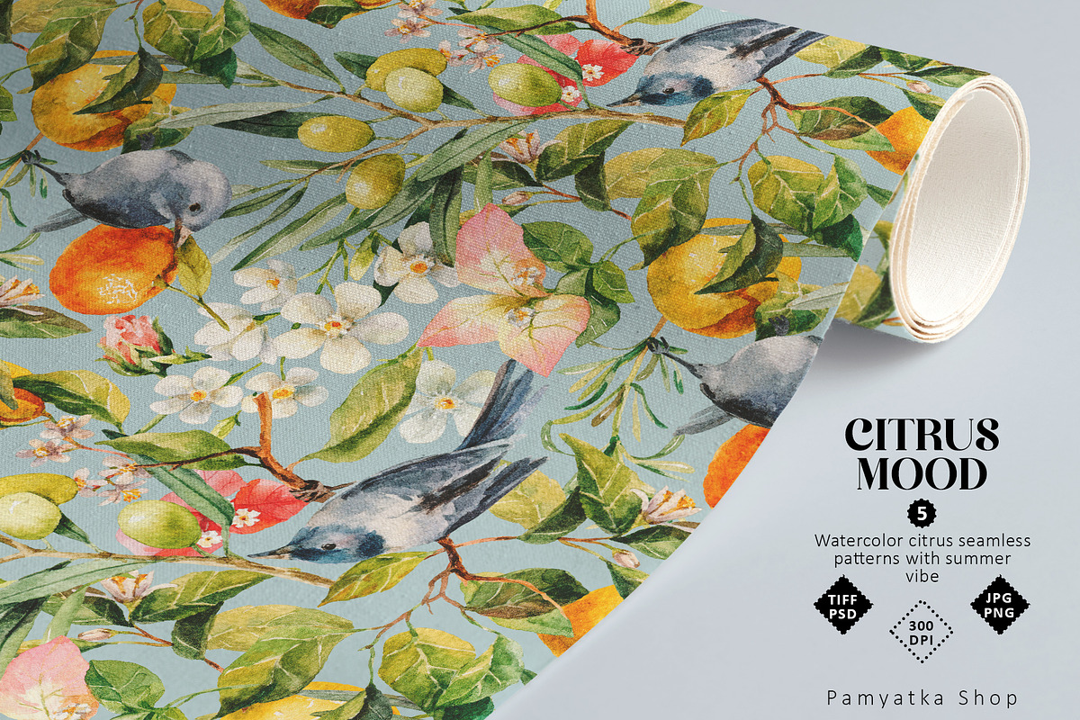 Citrus mood-summer seamless patterns, a Pattern Graphic by Pamyatka Shop (Photo 10 of 13)