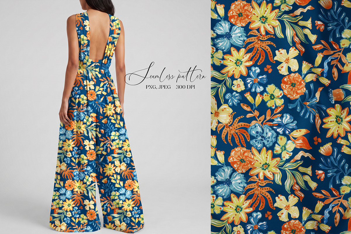 Colorful Flowers Seamless Pattern, a Pattern Graphic by SirenaArt (Photo 14 of 15)