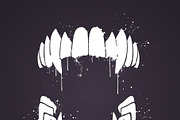 Halloween Vampire Teeth, an Object Illustration by Black White Mouse Design (Thumbnail 2 of 2)