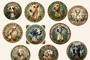 DOG ORNAMENTS CLIPART, an Animal Illustration by Daring Digies (Thumbnail 3 of 9)