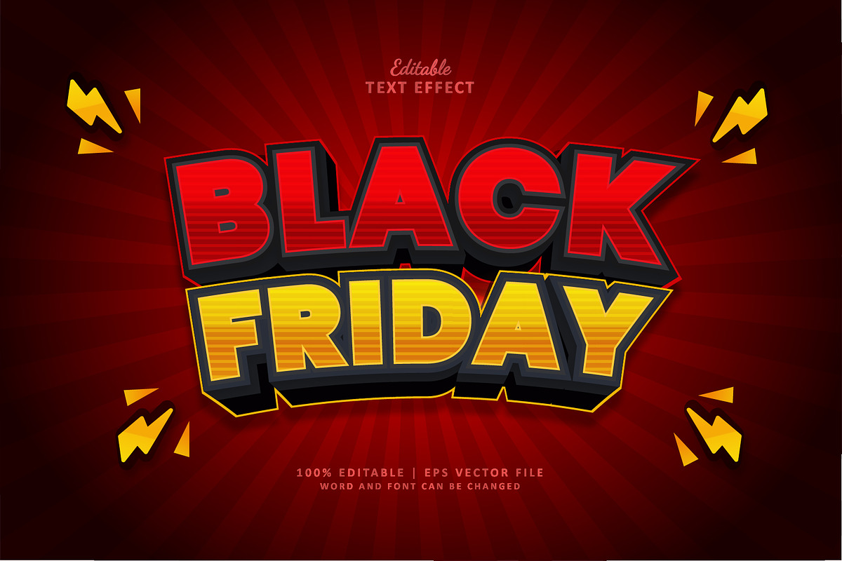 Text Effect Black Friday, a Layer Style Add-On by Navy Graphic (Photo 1 of 2)