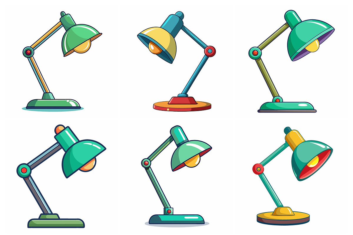Table lamps with adjustable arms, an Object Graphic by Billah Hub