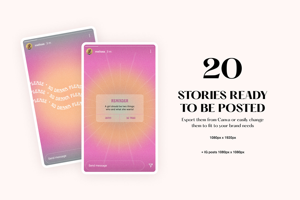 Canva Retro Dreams Instagram Bundle, a Social Media Template by Alice Store (Photo 6 of 8)