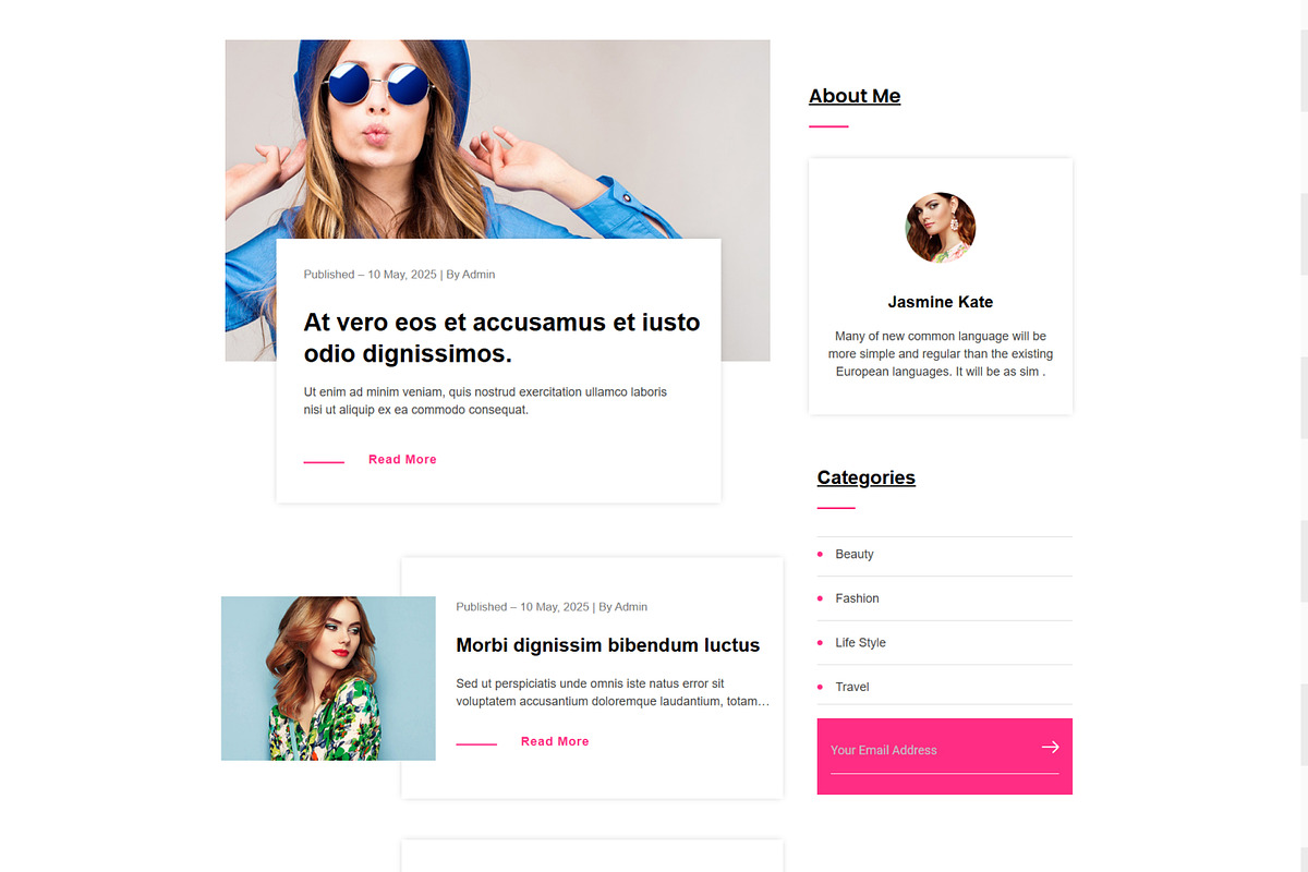 Easy - Lifestyle Blog Elementor Kit preview 4