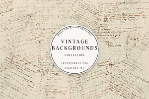 Vintage Handwritten Ledger Overlays, a Pattern Graphic by Century Library