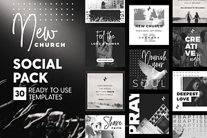 New Church - Social Pack, a Social Media Template by The Wedding Shop