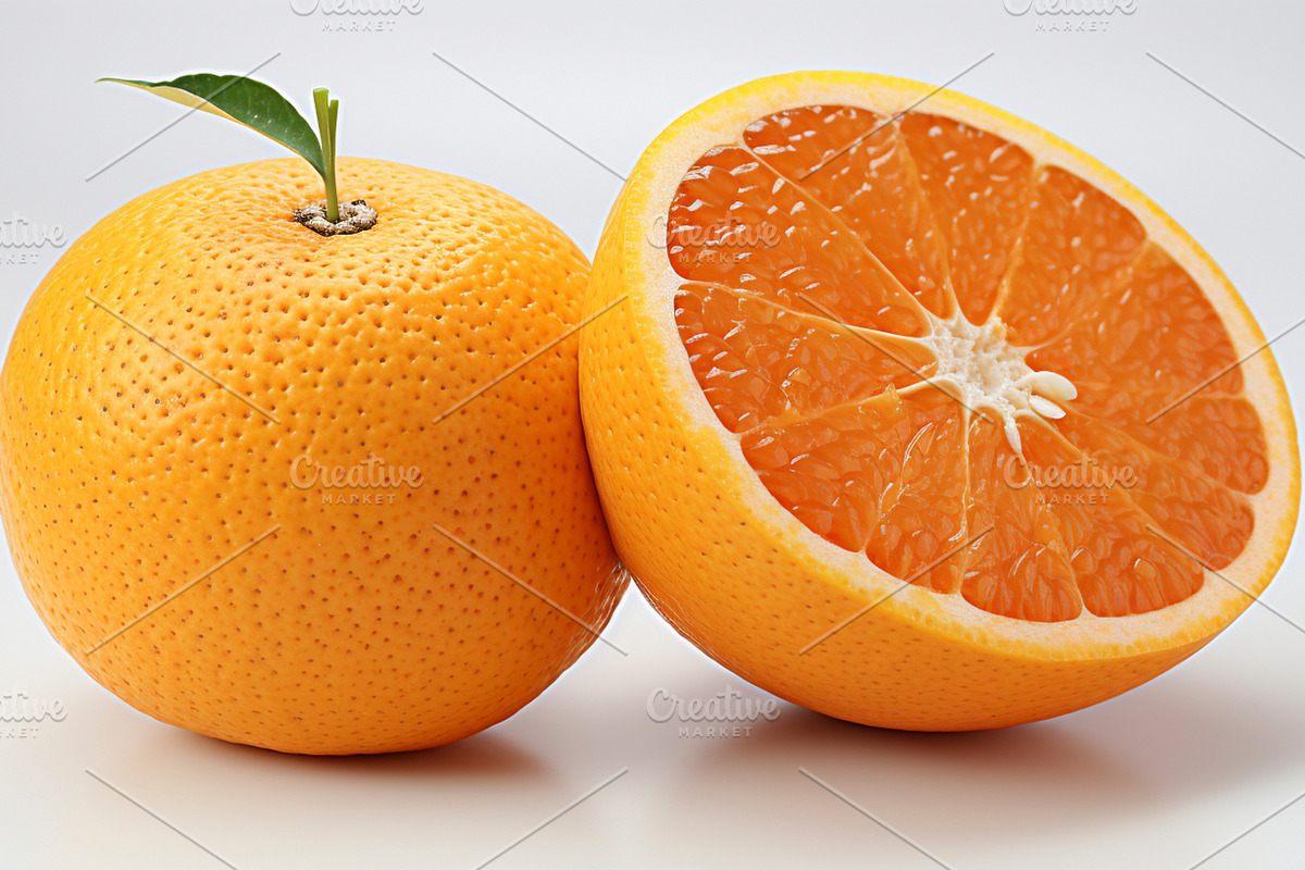 orange fruits fresh white background, a Food & Drink Photo by LOGOCREATIVE (Photo 2 of 3)