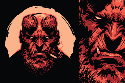 Red Demon, a Person Illustration by daver2002ua