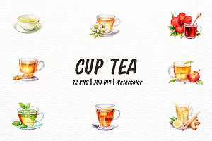 Realistic Watercolor Tea, a Decorative Illustration by New-School-Wave