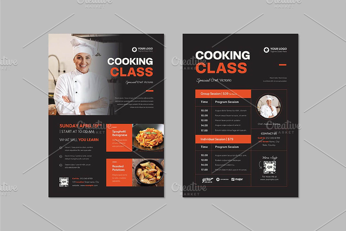 Cooking Class Flyer Template, a Social Media Template by fashionaddict (Photo 3 of 4)
