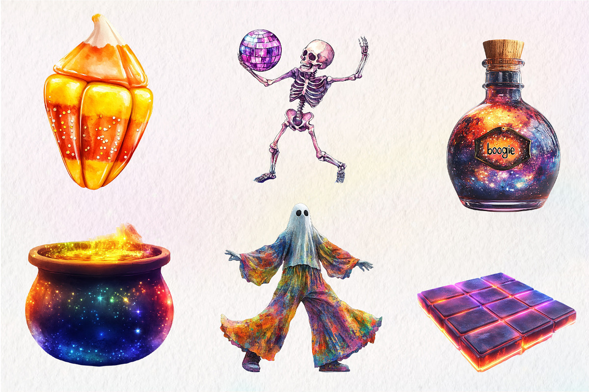 Disco Halloween Clipart, an Illustration by CreationArt (Photo 5 of 5)