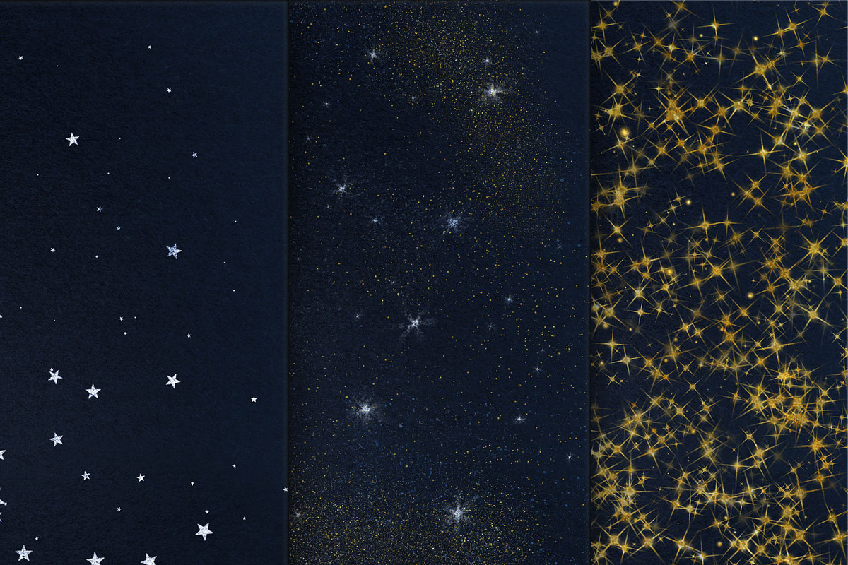 Starry Night Digital Paper, a Pattern Graphic by MixPixBox (Photo 4 of 5)