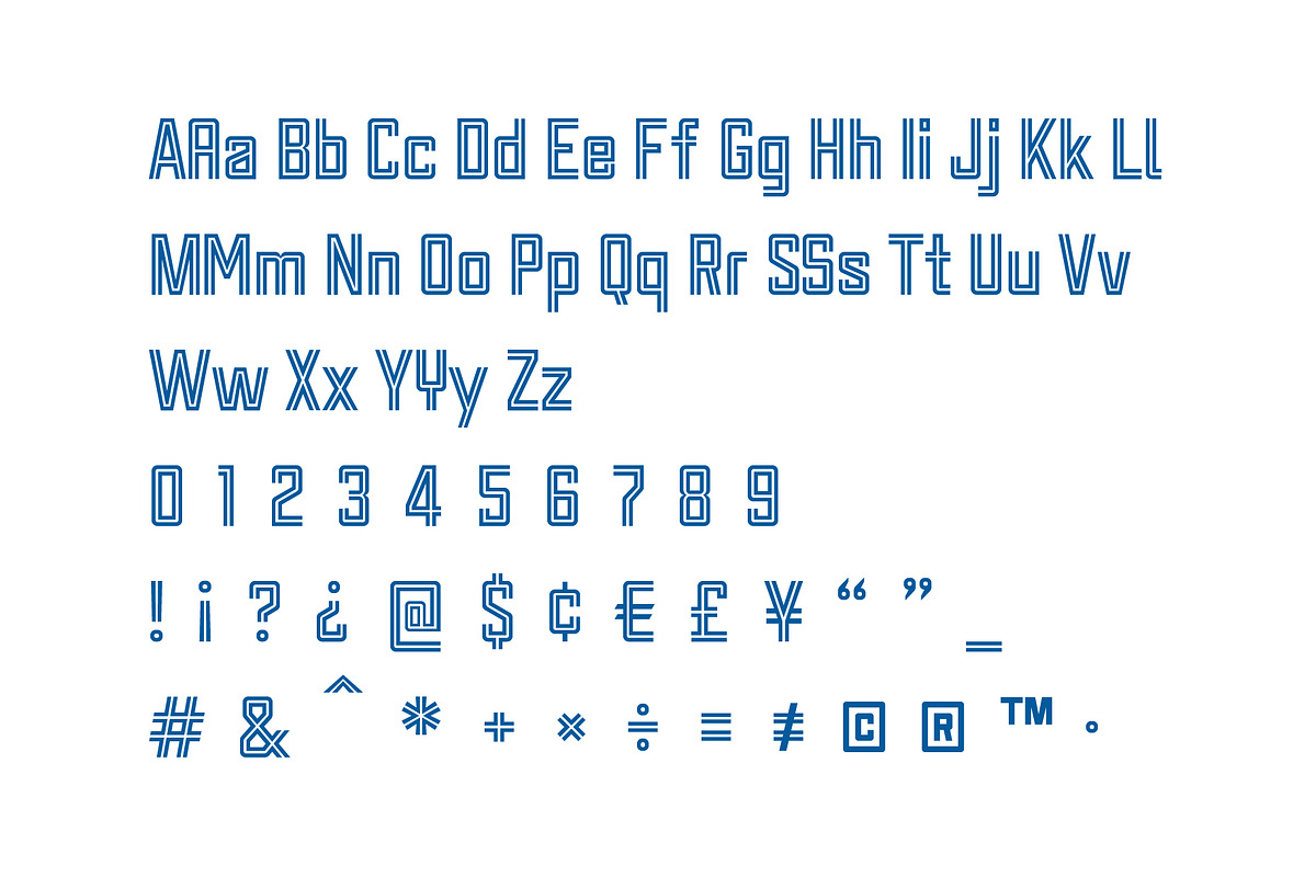 Assembly Inline - Display Font, a Sans Serif Font by Tim Hankins Design (Photo 2 of 7)