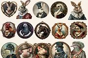 ANIMAL FARM PORTRAITS CLIPART PACK, an Animal Illustration by Daring Digies (Thumbnail 3 of 10)