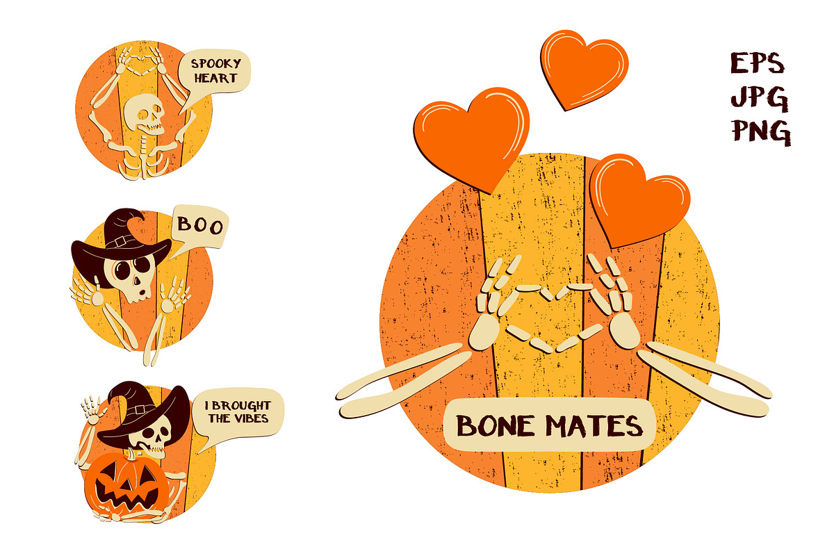 Retro Halloween Illustrations, an Object Graphic by Zim Varezhkin (Photo 3 of 5)