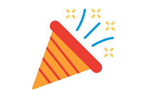 Confetti Flat Icon, a Duotone Icon by Pexelpy