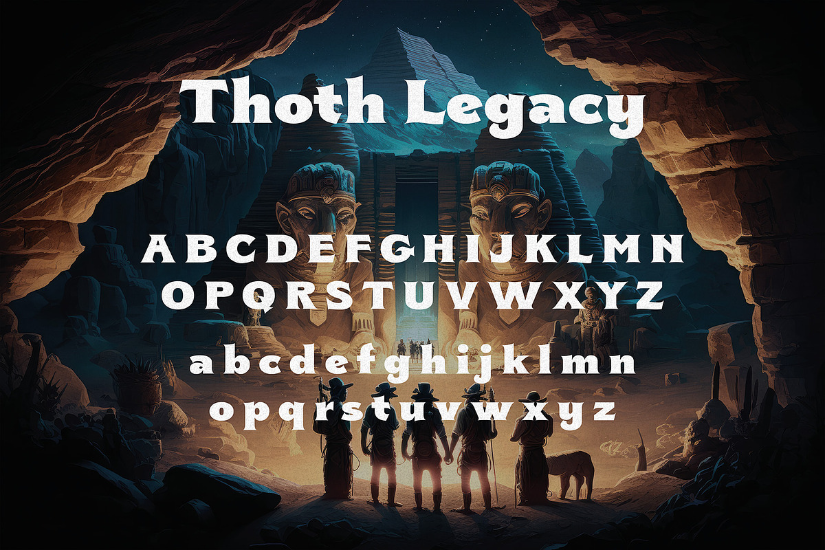 Thoth Legacy - Egyptian Typeface, a Serif Font by HipFonts (Photo 2 of 10)