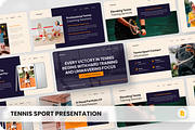 Tennis Sport Google Slides, a Presentation Template by SquidPixey (Thumbnail 1 of 6)