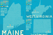Maps of All 50 United States, a Person Illustration by retrorocket (Thumbnail 3 of 8)
