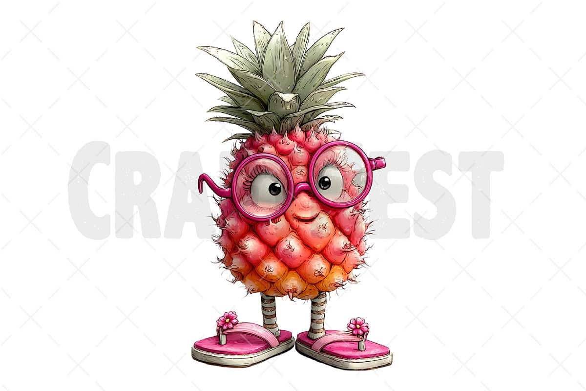 Summer Pineapple Clipart, an Illustration by Craft Nest (Photo 10 of 12)
